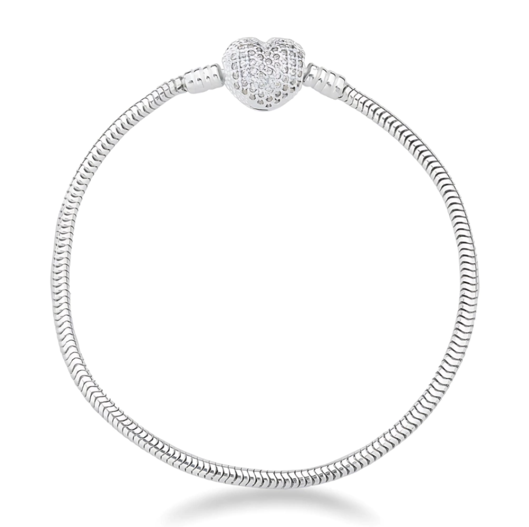 Pulseira Life Coração Cravejado 2.4MM
