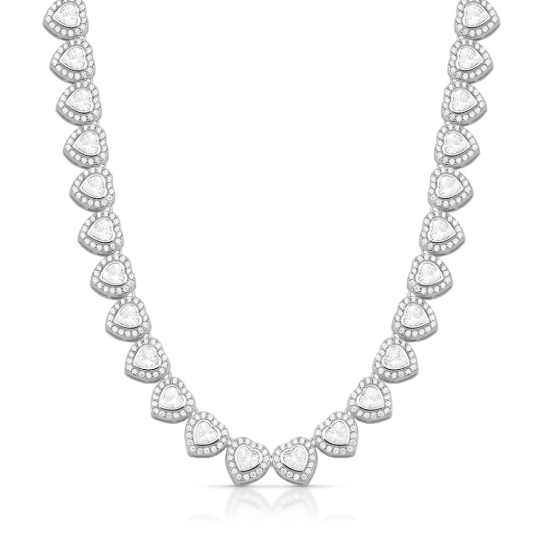 Choker Riviera Corações Cristal