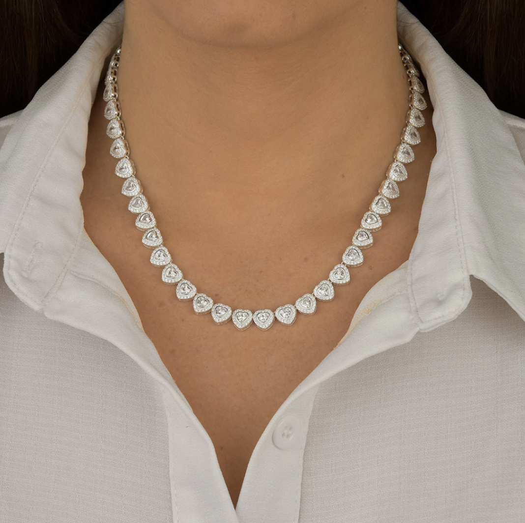 Choker Riviera Corações Cristal