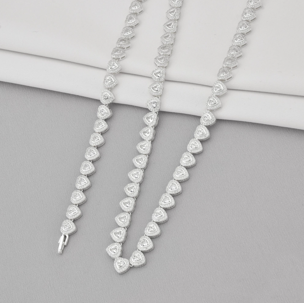 Choker Riviera Corações Cristal