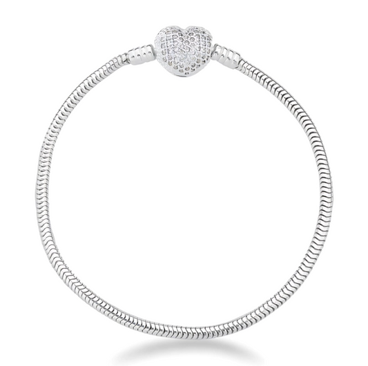 Pulseira Life Coração Cravejado 2.4MM
