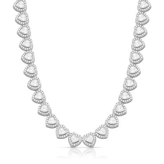 Choker Riviera Corações Cristal